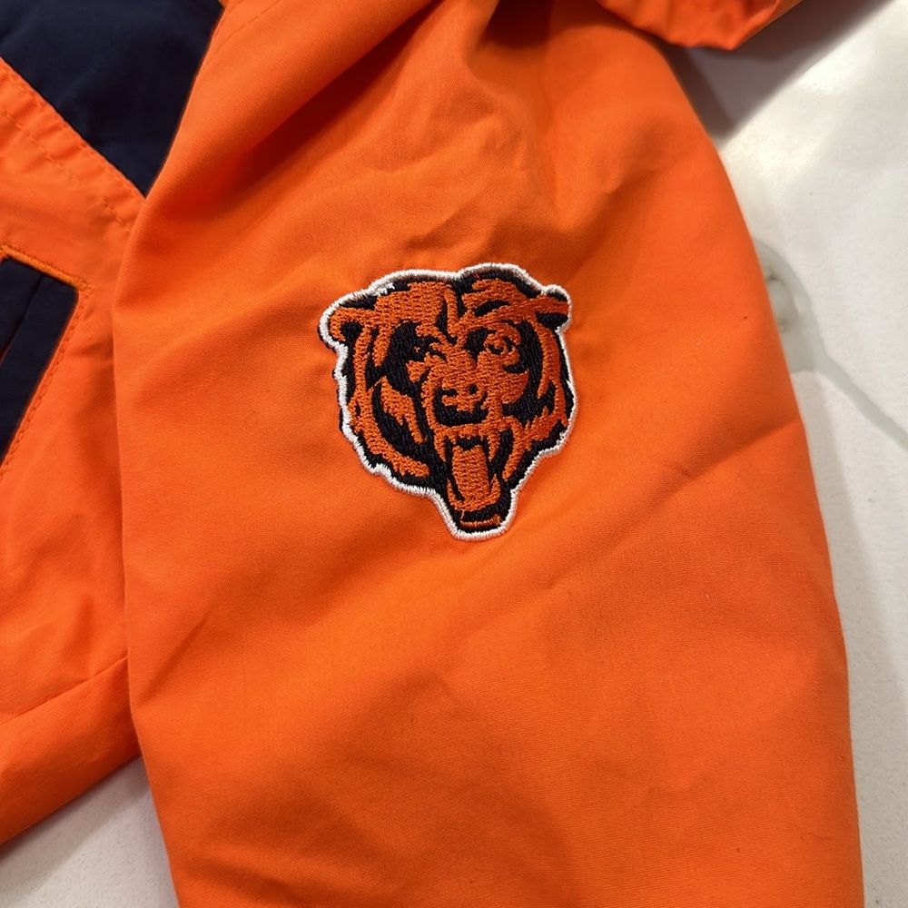 NFL Chicago bears hooded jacket windbreaker size 18 months orange navy blue 🐻🏈 - Picture 6 of 7